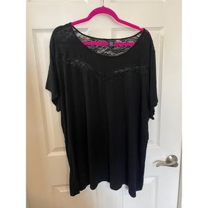 Torrid Black Lace Top Size 5